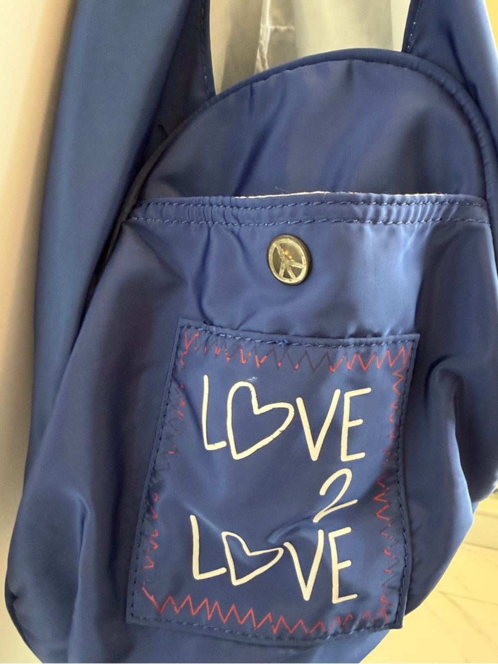 Peace Love World Navy 'I Am Peace' Shoulder Bag - Picture 3 of 7